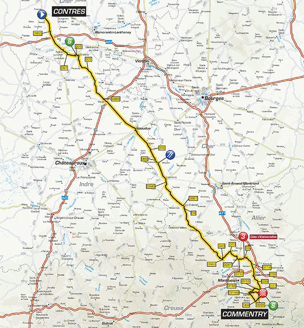 Paris-Nice stage 2 map